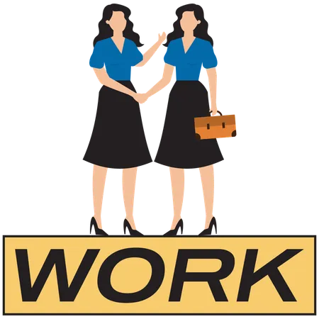 Businesswoman doing business agreement  Illustration