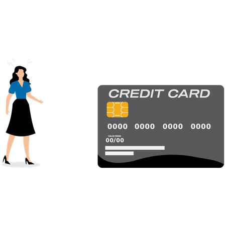 Businesswoman doing card payment  Illustration