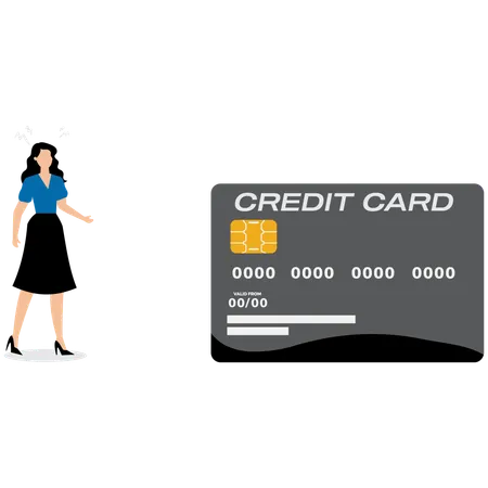 Businesswoman doing card payment  Illustration