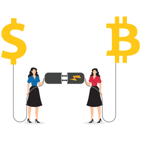 Businesswoman doing forex trading  Illustration