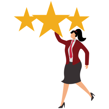 Businesswoman doing Quality control  Illustration