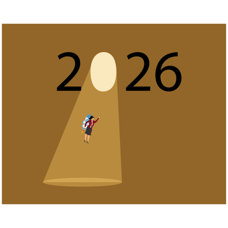 2026년 신혁신 시대를 맞이하는 사업가  일러스트레이션