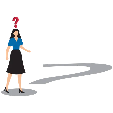 Businesswoman facing business problem  Illustration