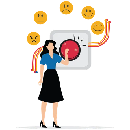 Businesswoman getting client satisfaction  Illustration