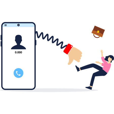 Businesswoman getting customer complaint  Illustration