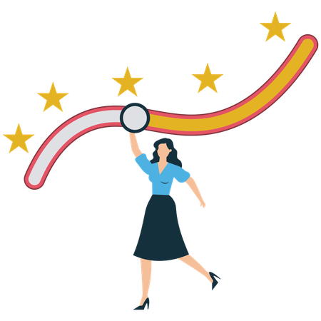 Businesswoman getting negative feedback  Illustration