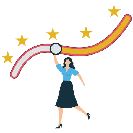 Businesswoman getting negative feedback  Illustration