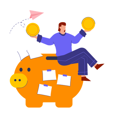 Businesswoman giving funding request Illustration