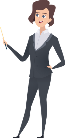 Businesswoman giving presentation  Illustration