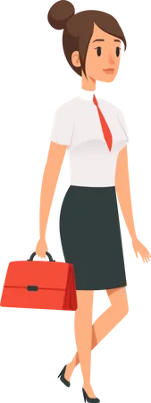 Businesswoman going to office Illustration