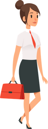 Businesswoman going to office  Illustration