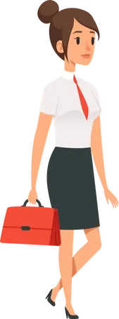 Businesswoman going to office  Illustration