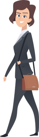 Businesswoman going to work  Illustration