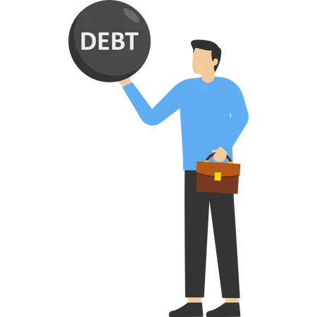 Businesswoman Have A Little Debt Vector Illustration In Flat Style Illustration