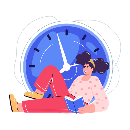 Businesswoman have reading time  Illustration