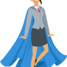 free businesswoman in cape illustrations