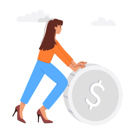 Businesswoman investor  Illustration