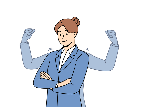 Businesswoman is confident  Illustration