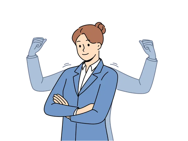 Businesswoman is confident  Illustration