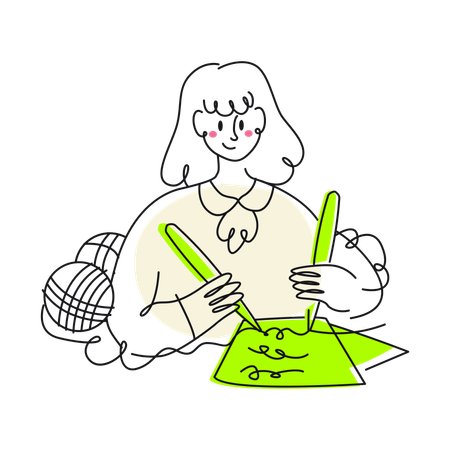Businesswoman is signing a new document  Illustration