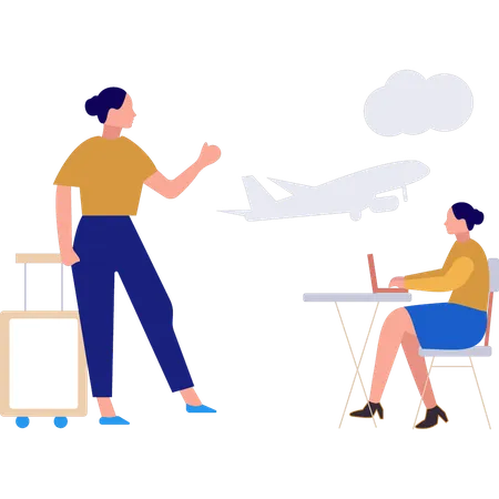 The Girls Are Talking About Business Trip Illustration