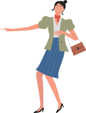 Businesswoman laughing  Illustration