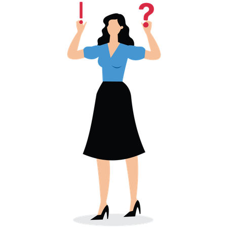 Businesswoman making business decision  Illustration