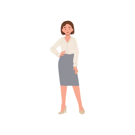 Businesswoman Posing  Illustration