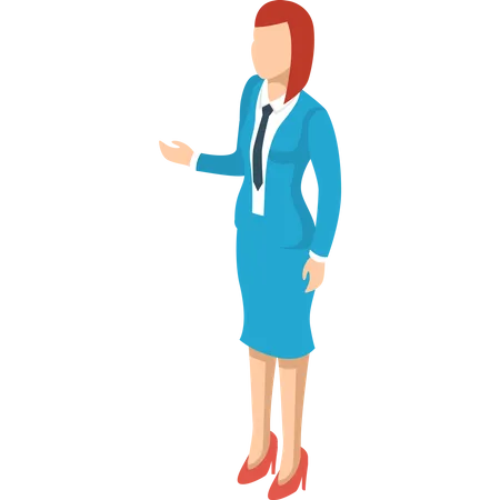 Businesswoman presenting  Illustration