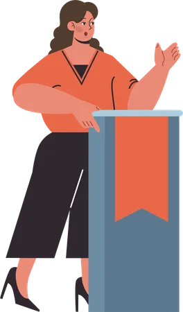 Businesswoman presenting in meeting  Illustration