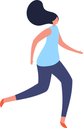 Businesswoman Running  Illustration