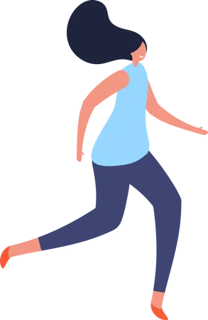 Businesswoman Running  Illustration