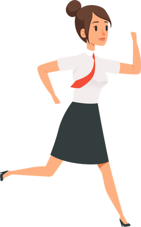 Businesswoman running  Illustration