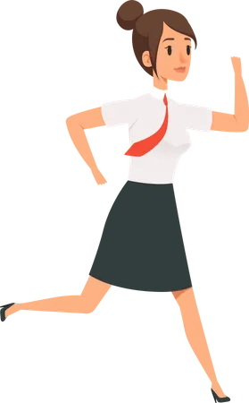 Businesswoman running  Illustration