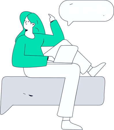 Businesswoman sending promotional emails to customers  Illustration