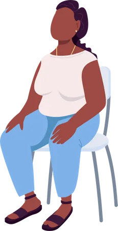 Businesswoman sitting in the chair Illustration