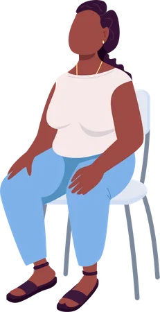 Businesswoman sitting in the chair  Illustration