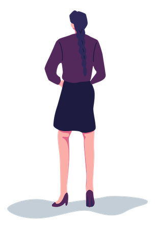 Businesswoman Standing  Illustration