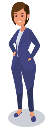 Businesswoman standing Illustration