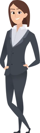 Businesswoman standing  Illustration