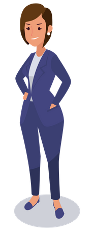 Businesswoman standing  Illustration