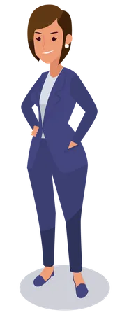 Businesswoman standing  Illustration