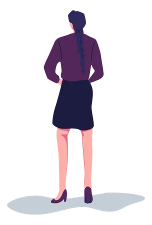 Businesswoman Standing  Illustration