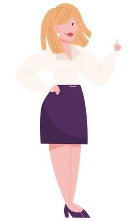 Businesswoman standing in suit  Illustration