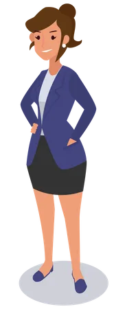 Set Of Business Woman Character Design Illustration
