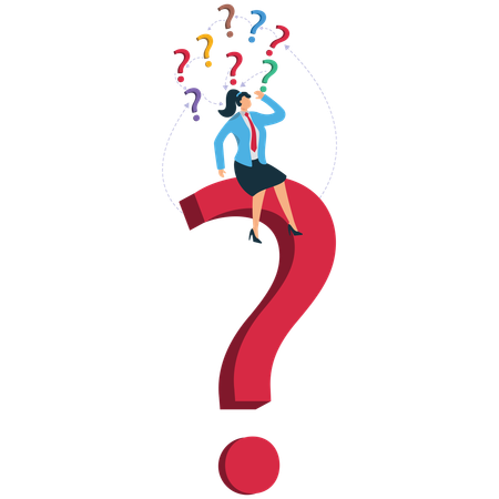 Businesswoman suffers from Mental problem  Illustration