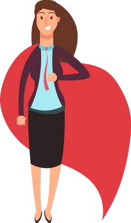 Businesswoman Superhero  Illustration