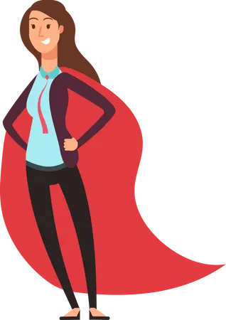 Businesswoman Superhero  Illustration