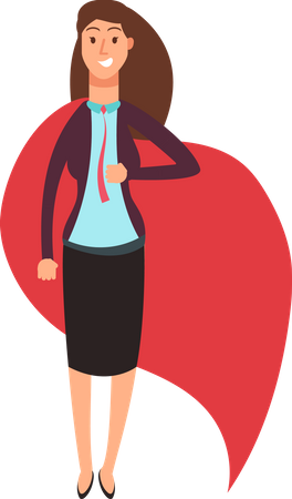 Businesswoman Superhero  Illustration