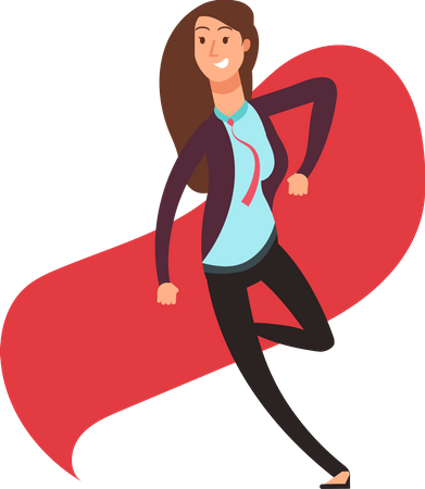 Businesswoman Superhero  Illustration